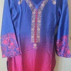 Blue and Pink Floral Tunic